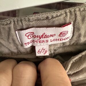 Trotters Kids Gray Velvet Pants